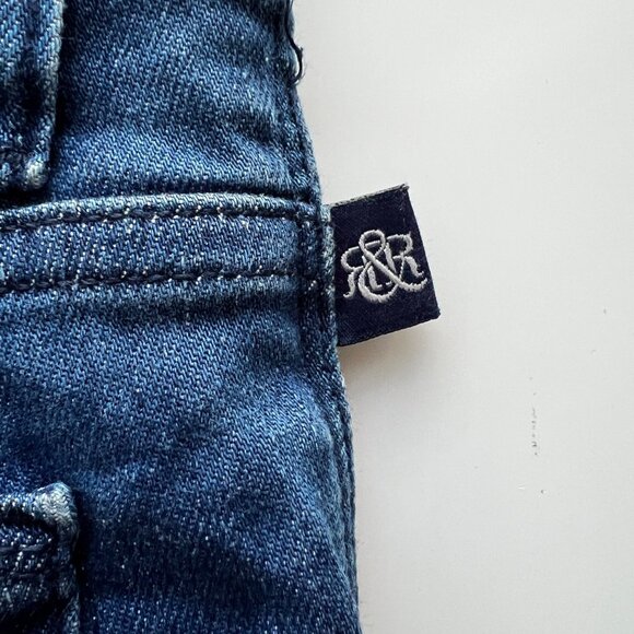 Rock & Republic Distressed Denim Shorts w/ Studded & Zipper Accents Womens Sz 12 - Picture 5 of 9